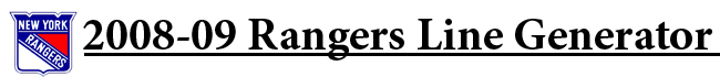 The 2008-09 Rangers Line Generator